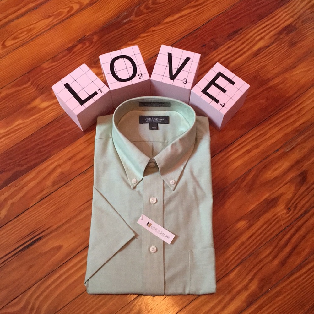 Croft & Barrow Short Sleeve Dress Shirt 16 1/2